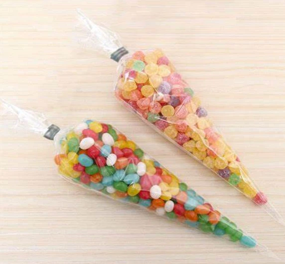 Конусовидна пластмасова опаковъчна торбичка с отстъпка