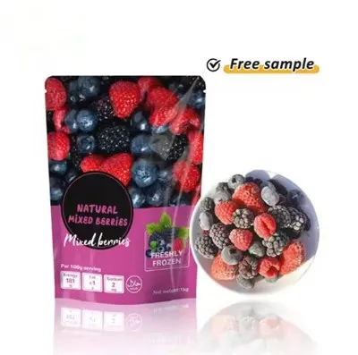 Персонализиран многократно затварящ се цип, манго, ягода, боровинка, пластмасова вакуумна чанта за опаковане на замразени пресни плодове