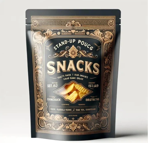 Многократно затваряща се стояща торбичка Опаковка за храна Бонбони Бисквити Яйка Торбичка от алуминиево фолио Пластмасова опаковка Торбичка с термозапечатване с цип