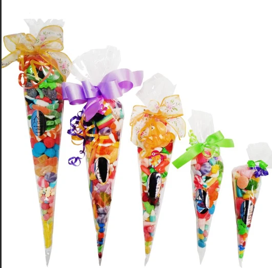 Конусовидна пластмасова опаковъчна торбичка с отстъпка