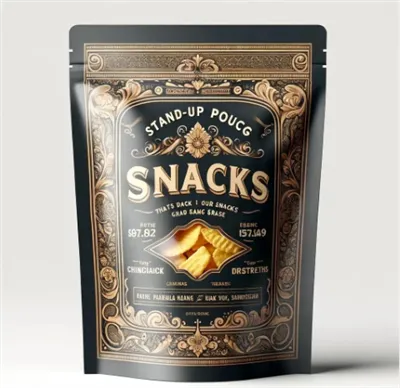 Многократно затваряща се стояща торбичка Опаковка за храна Бонбони Бисквити Яйка Торба от алуминиево фолио Пластмасова опаковка Торбичка с термозапечатване с цип